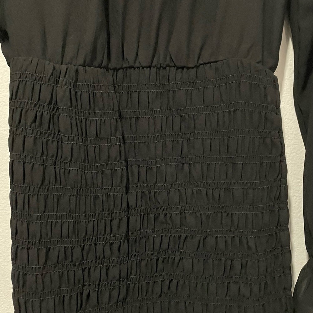 H&M Divided Black Ruched Mini Dress - Picture 2 of 5